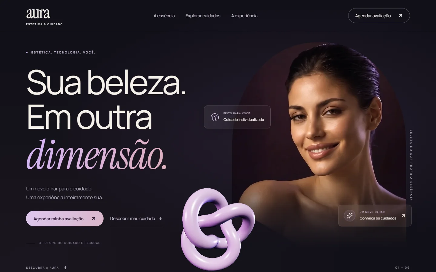 Prévia do projeto Aura Estética