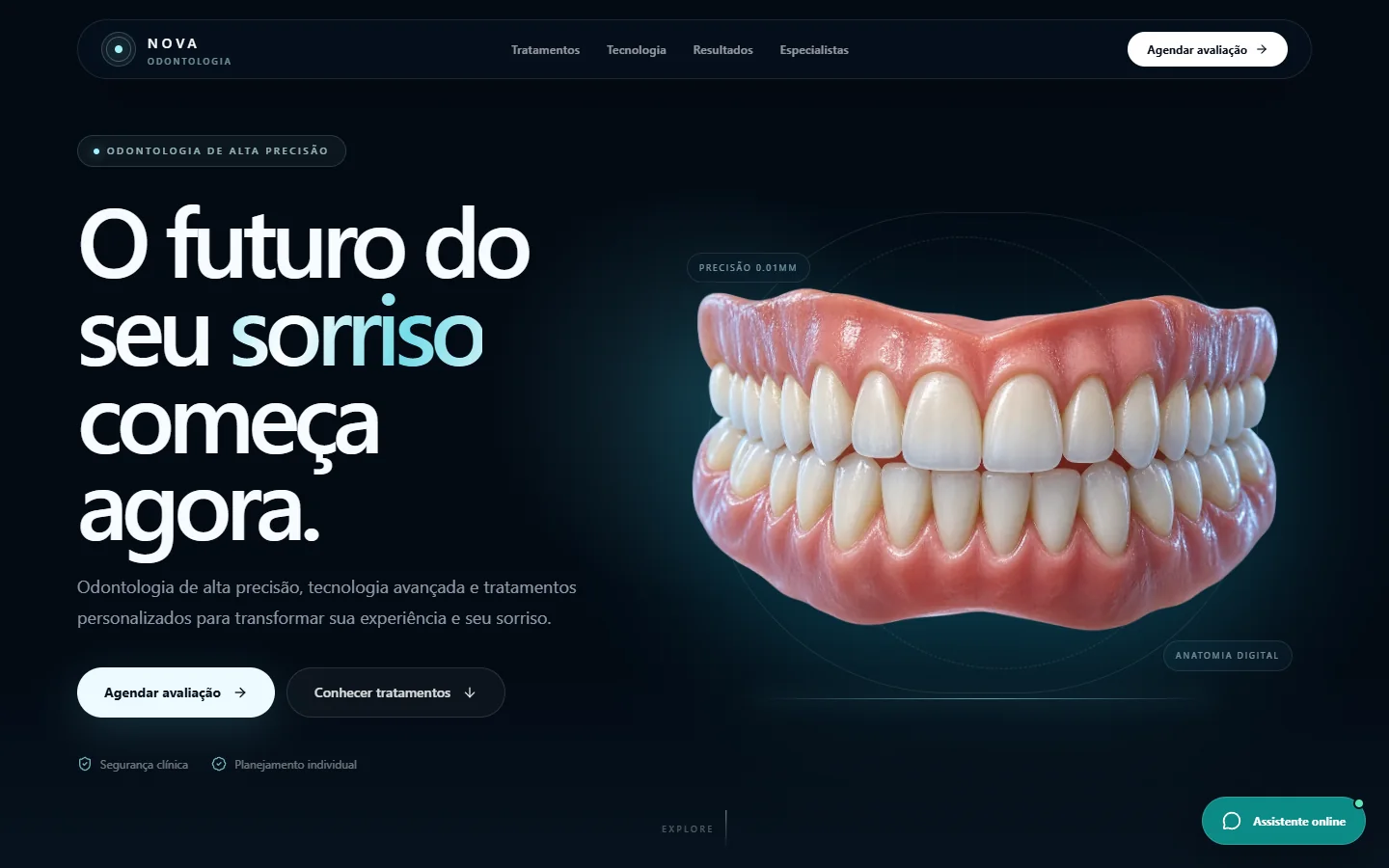 Prévia do projeto Nova Odontologia