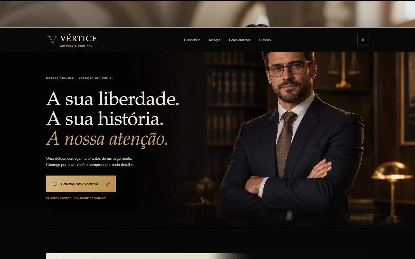 Prévia do projeto Vértice Advocacia
